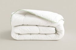 Bambu Tek Kişilik Beyaz Yastık Yorgan Seti Tek Kişilik Yorgan + Yastık - Thumbnail