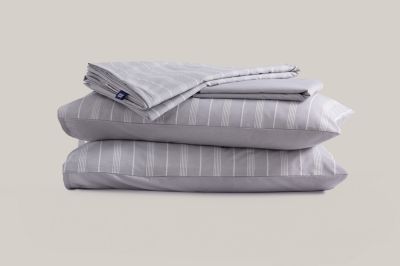 Sleeptown - Keten Görünümlü Armürlü Pamuk Nevresim Takımı Gri