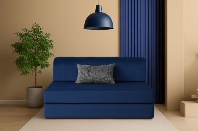 Sleeptown - Magic Çift Kişilik Katlanır Yataklı Koltuk Mavi