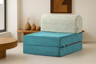 Sleeptown - Magic Tek Kişilik Katlanır Yataklı Koltuk 2 Renkli Yeşil