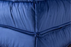 Mocca Çift Kişilik Katlanır Yatak & Uzanma Koltuğu Mavi - Thumbnail