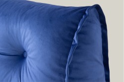 Mocca Çift Kişilik Katlanır Yatak & Uzanma Koltuğu Mavi - Thumbnail