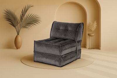 Sleeptown - Mocca Tek Kişilik Katlanır Yatak & Uzanma Koltuğu Antrasit