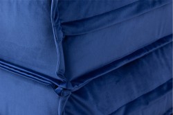 Mocca Tek Kişilik Katlanır Yatak & Uzanma Koltuğu Mavi - Thumbnail